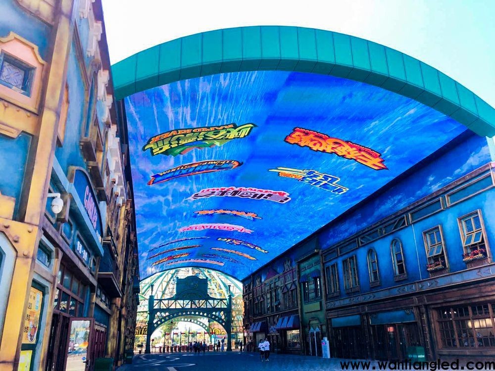 Outdoor transparent led screen of shaoxing china