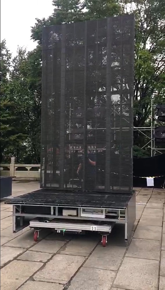 Outdoor Rental Fixed Transparent LED Display screen cases of Wuhan